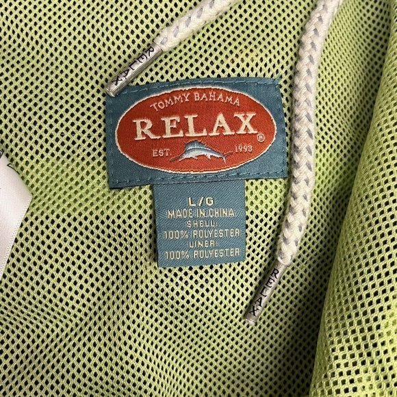 Tommy Bahama Men's Swim Board Shorts Navy Blue Polka Dot Mesh Lined Size L Relax - Picture 4 of 11